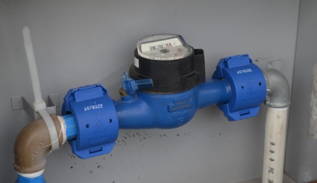 Foto de hidrômetro azul