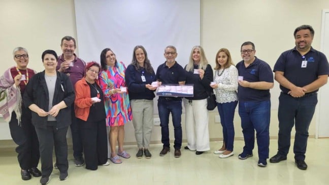 Voluntários do Hospital São Vicente, em Jundiaí.