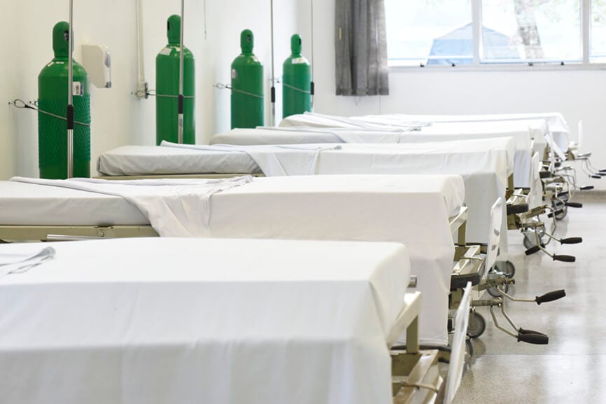 Hospital de Campanha zera leitos de UTI Covid-19. (Foto: Divulgação / PMJ)