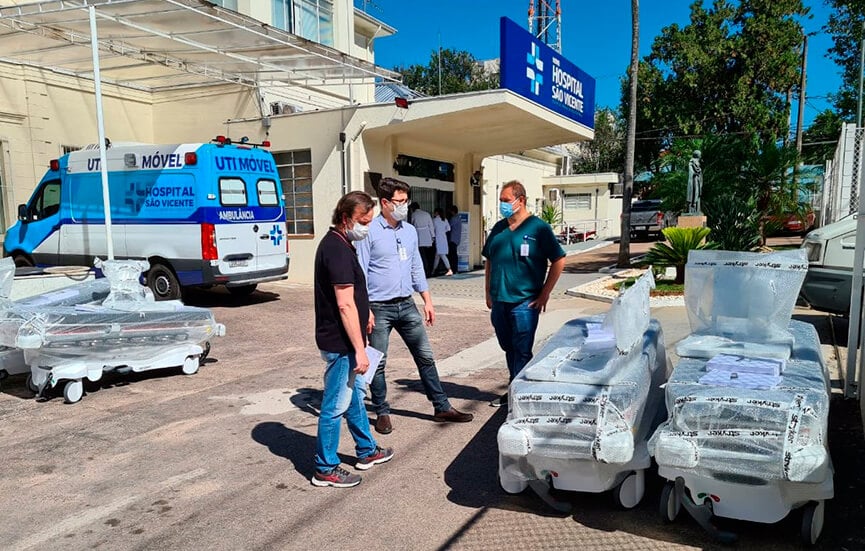 Hospital São Vicente adquire macas de alto padrão. (Foto: Divulgação) Hospital São Vicente adquire macas de alto padrão. (Foto: Divulgação)