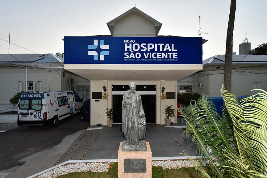 Fachada do Hospital São Vicente de Paulo. (Foto: Divulgação)