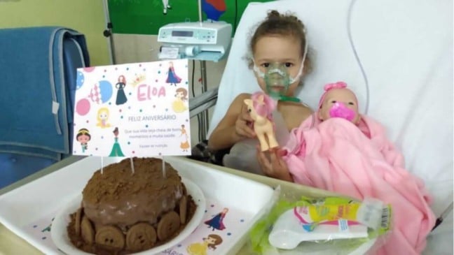 Eloá fez aniversário enquanto está na UTI do HU de Jundiaí