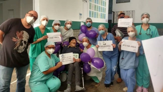 Idoso de 102 venceu Covid-19