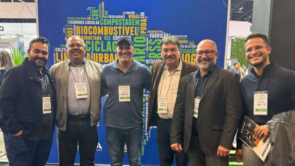 Autoridades de Jundiaí na IFAT Brasil.