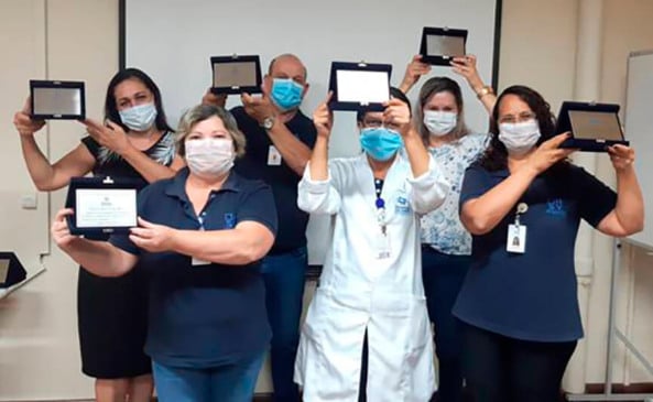 Colaboradores prata da casa do Hospital São Vicente de Paulo. (Foto: Divulgação)