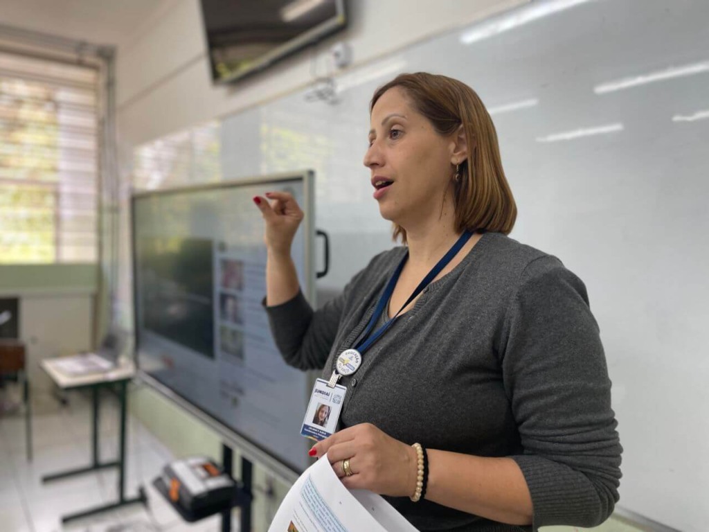 Juliana em aulas do Reconecte