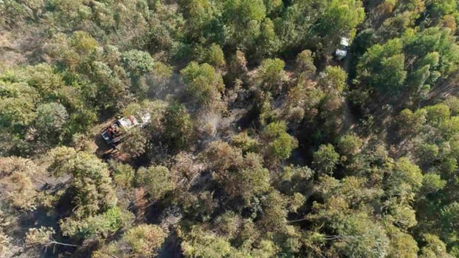 Força-tarefa da Prefeitura de Jundiaí em combate ao incêndio.