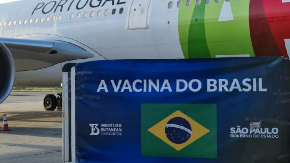 Instituto Butantan recebe insumos para fabricação da Coronavac Instituto Butantan recebe insumos para fabricação da Coronavac