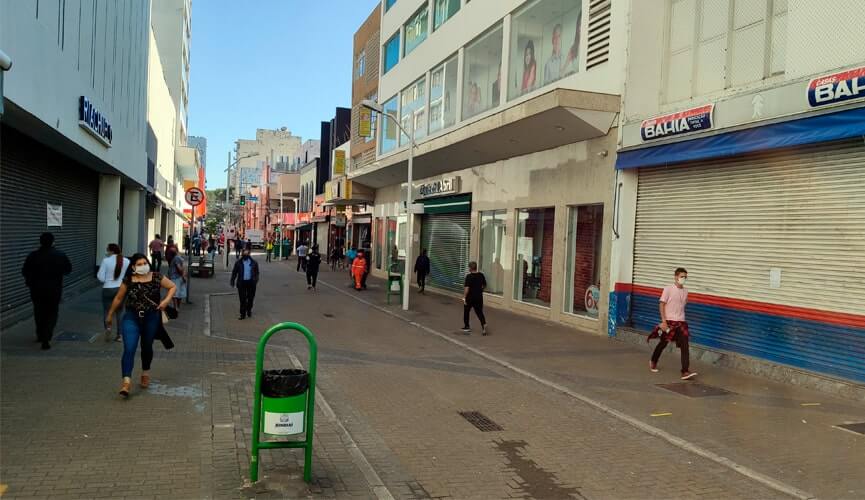 Isolamento social em Jundiaí. (Foto: Tribuna de Jundiaí)