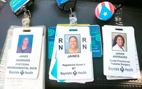 Jaines contratada como enfermeira. (Foto: Divulgação)