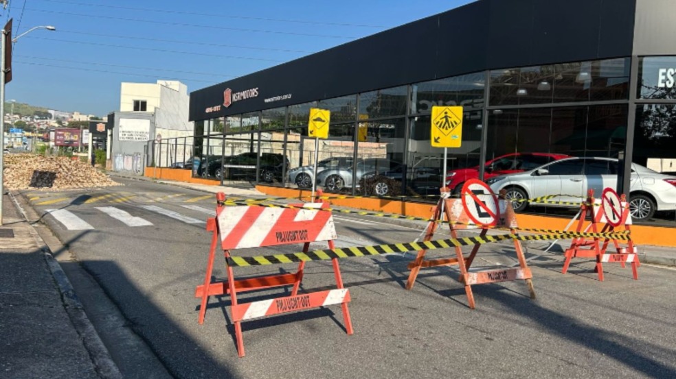 Obras em via pública.
