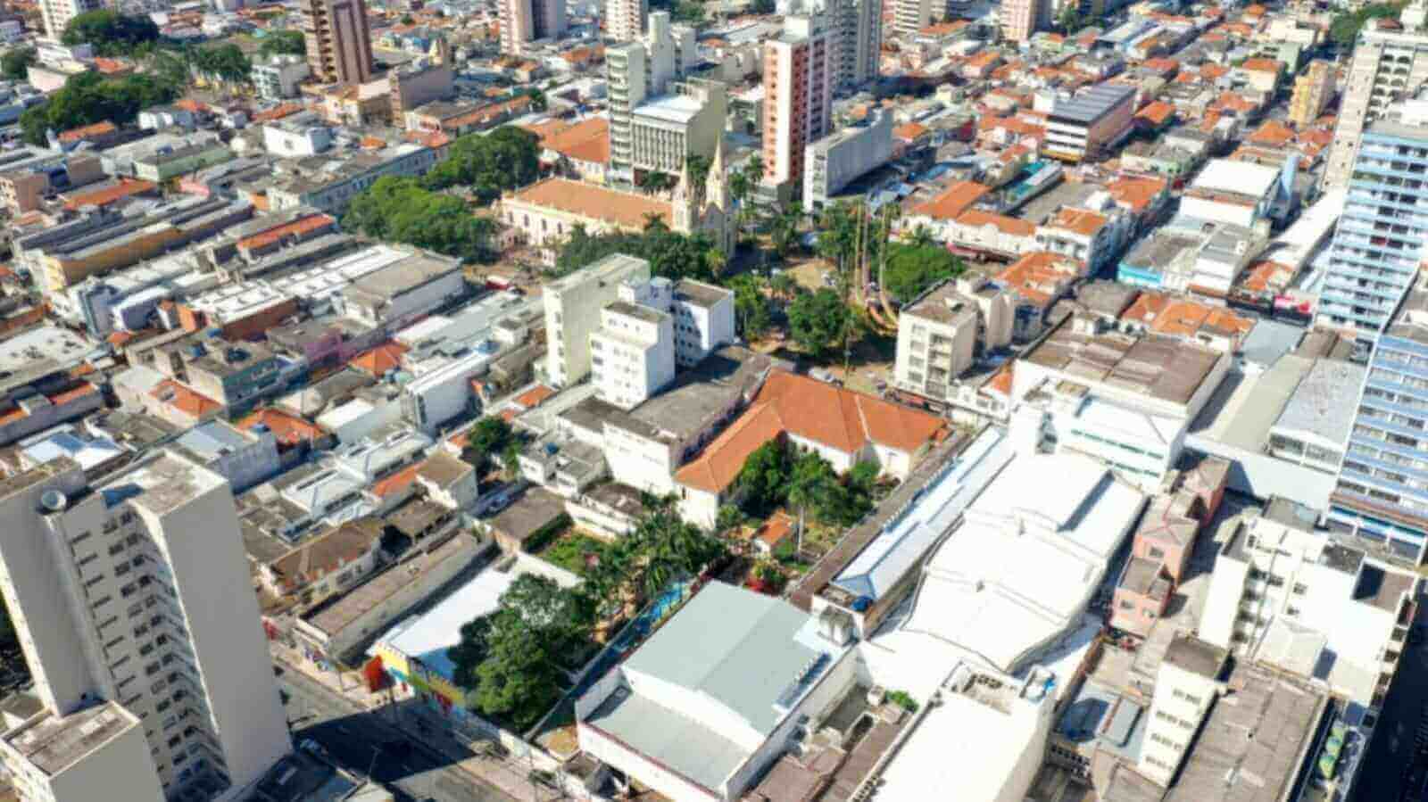 Centro de Jundiaí foto aérea