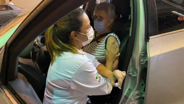 Vacinação no Parque da Uva, em Jundiaí