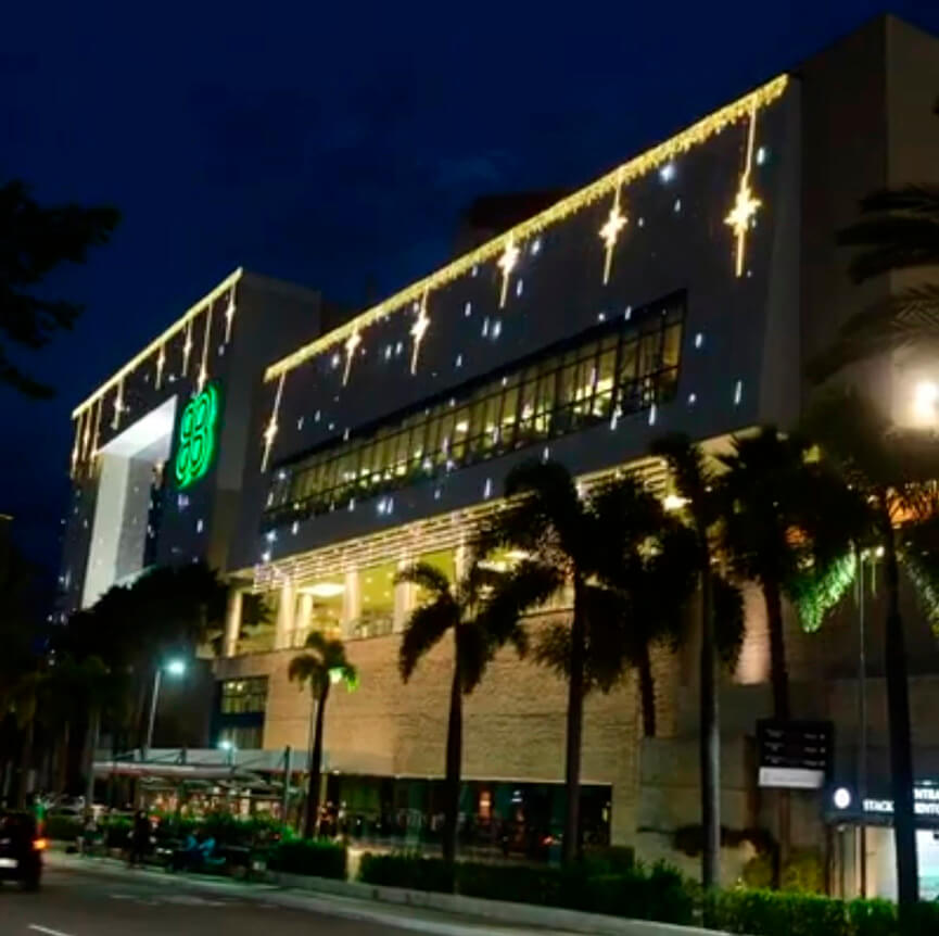 Fachada de Natal do JundiaíShopping. (Foto: Divulgação)