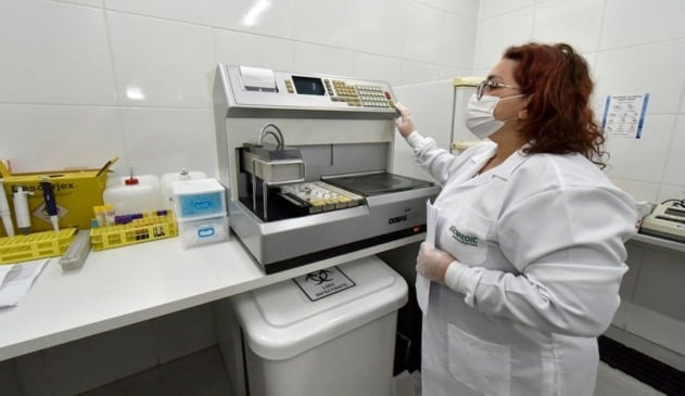 Foto de laboratório