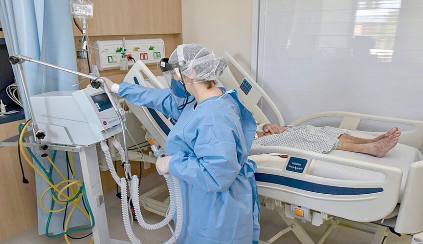 Leito de UTI do Hospital São Vicente. (Foto: Divulgação)