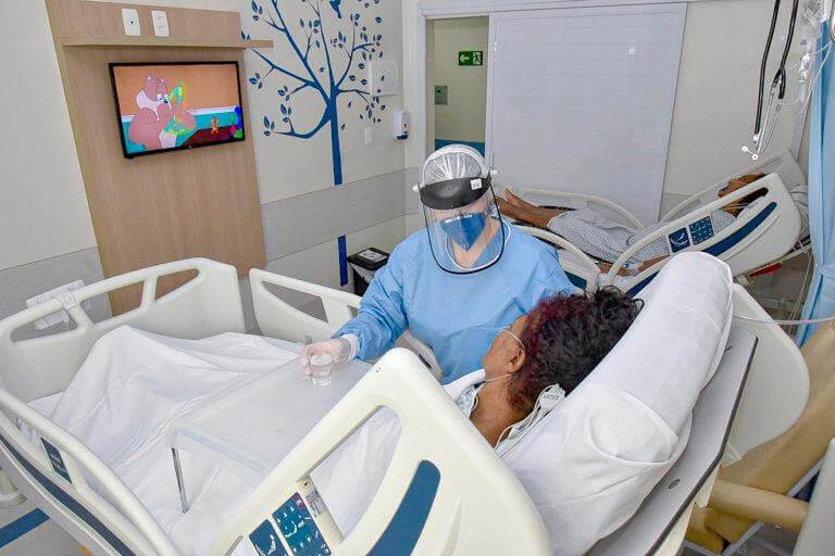 Leitos de UTI do Hospital São Vicente. (Foto: Reprodução)