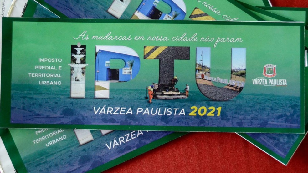 Carnê de pagamento do IPTU de Várzea Paulista Carnê de pagamento do IPTU de Várzea Paulista