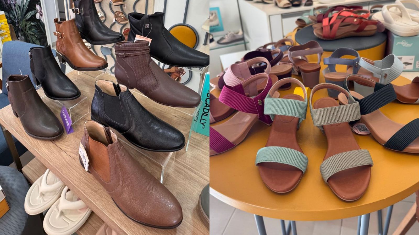 Calçados da loja Confortmix, eem Jundiaí