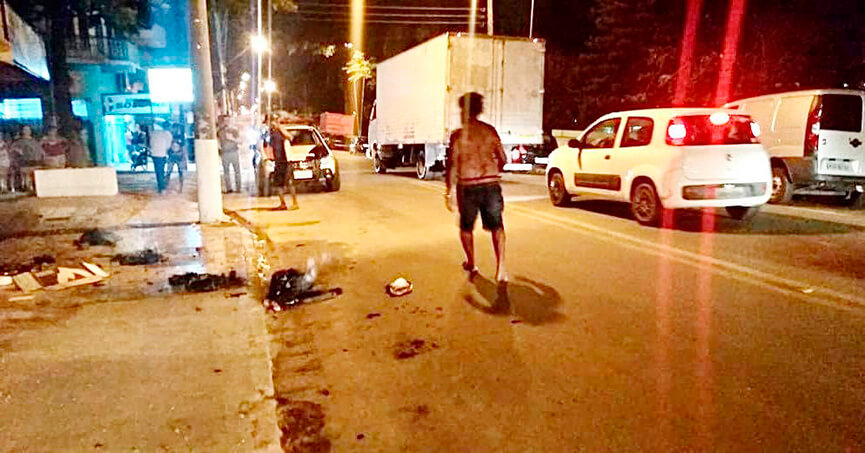 Morador de rua é atacado em Louveira. (Foto: Divulgação/R. Santos)