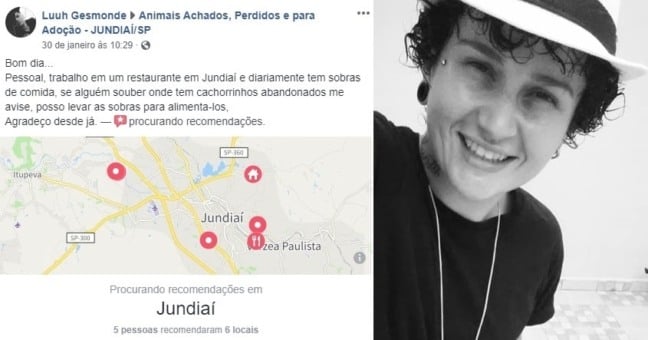 Publicação repercutiu na internet e Luciana foi elogiada pela atitude (Foto: Reprodução/Facebook)