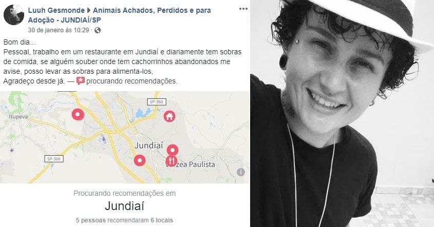 Publicação repercutiu na internet e Luciana foi elogiada pela atitude (Foto: Reprodução/Facebook)