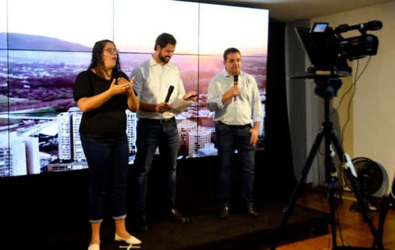 Luiz Fernando faz sua primeira live de campanha. (Foto; Divulgação)