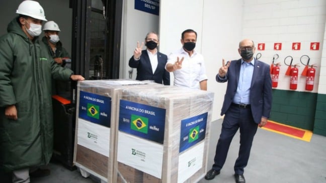 Entrega de 3,4 milhões de doses da vacina nesta quarta-feira (31)