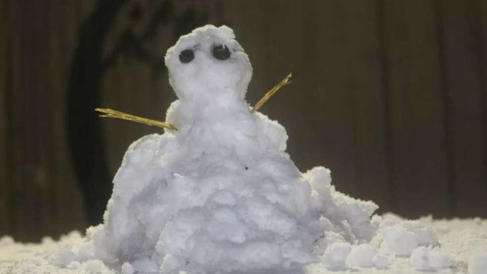 Boneco de neve em Bom Jardim da Serra
