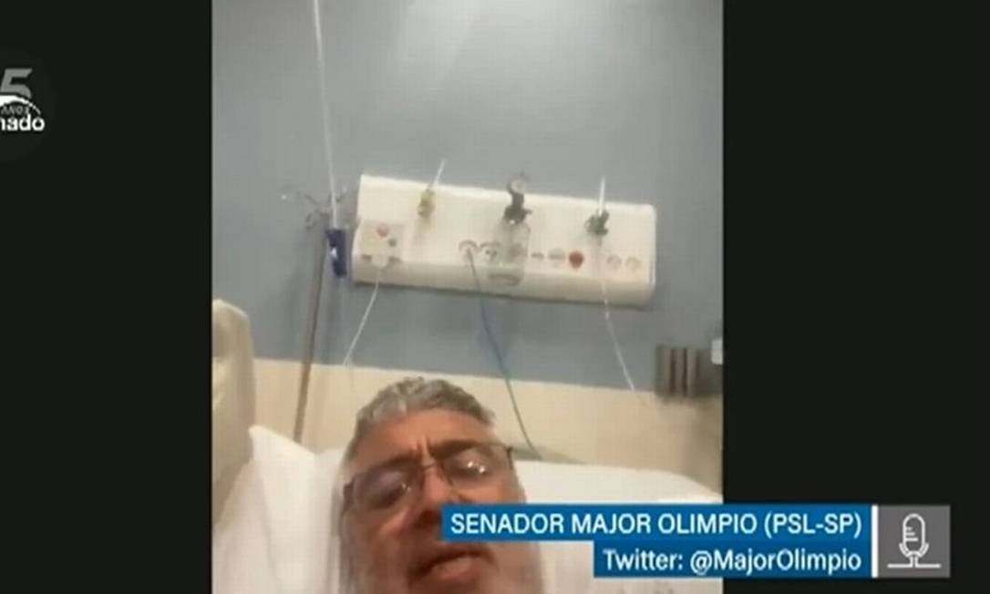 Senador Major Olímpio é internado com Covid-19. (Foto: Reprodução/Twitter)