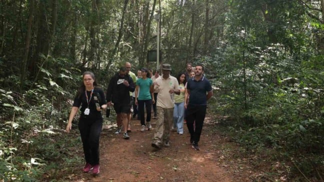 Autoridades de Jundiaí em visita à serra do Japi