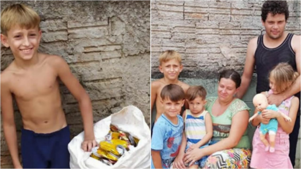Menino desaparece e é encontrado juntando latinhas para comprar material escolar