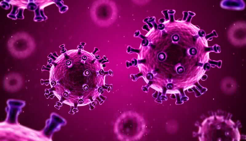 Desenho gráfico do novo coronavírus