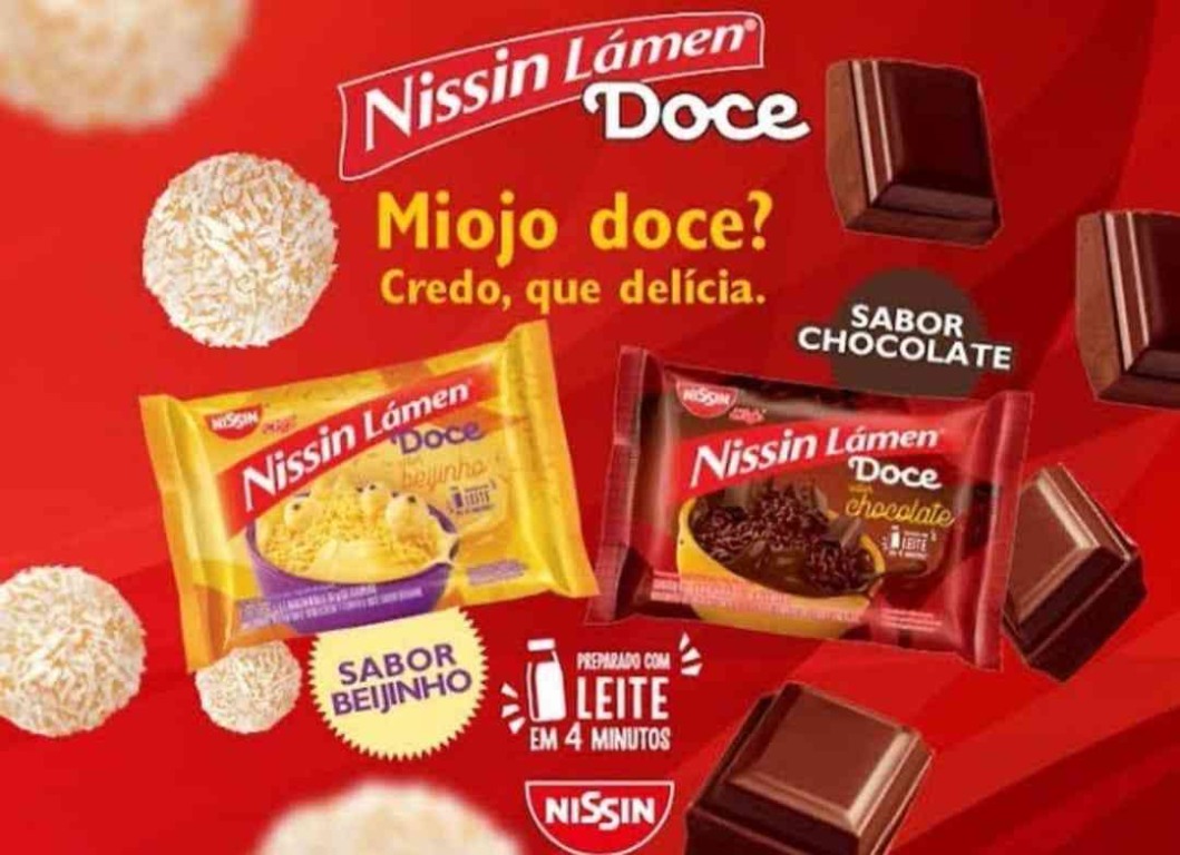 Lançamento da Nissim, miojo doce Lançamento da Nissim, miojo doce
