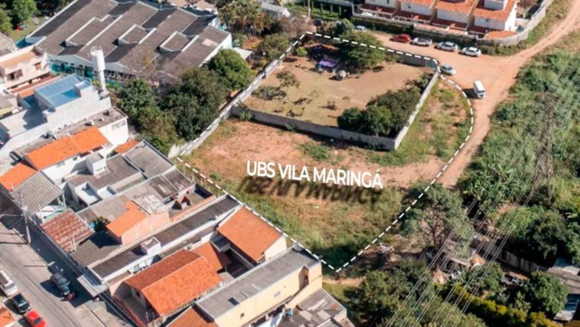 Terreno onde será construída a Nova Ubs da Vila Maringá, em Jundiaí.
