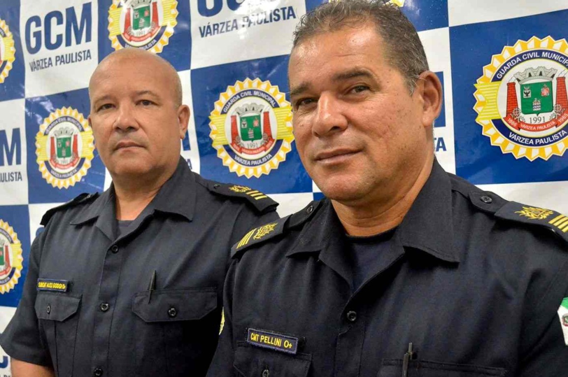 Comandante Pellini e subcomandante Godoi da GCM de Várzea Paulista em nova fase da liderança da corporação