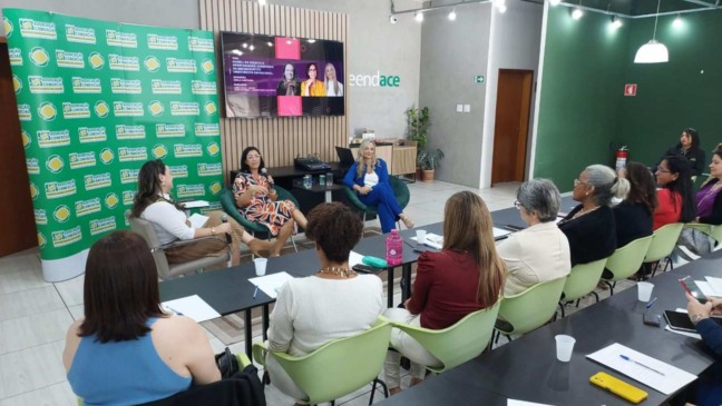 Reunião empresarial de mulheres.