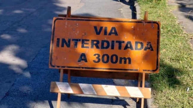 Obra na Avenida Bento do Amaral Gurgel.