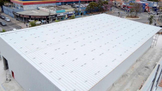 Painel solar do novo hospital de Várzea Paulista.