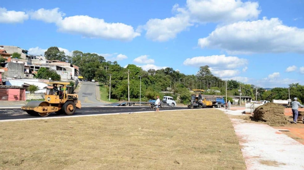 Obras em parque. Obras em parque.