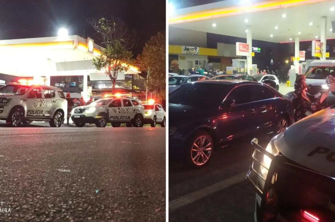 Operação da Polícia Militar de Jundiaí combate rachas na Avenida Nove de Julho. Foto: Polícia Militar/Divulgação