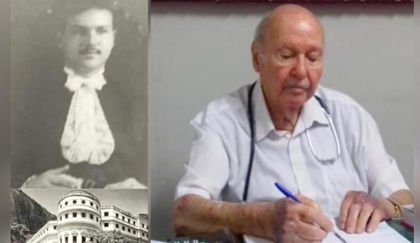 Orandy ao se formar, à esquerda; Orandy aos 94 anos, à esquerda