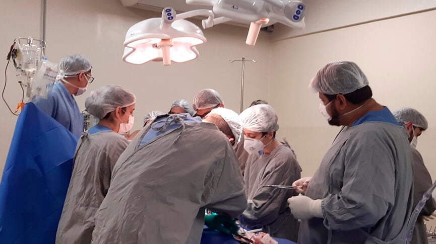 Captação de órgão no Hospital São Vicente. (Foto: Divulgação)