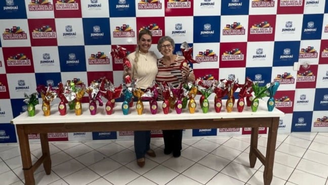 Doação de ovos de páscoa fundo social de jundiaí