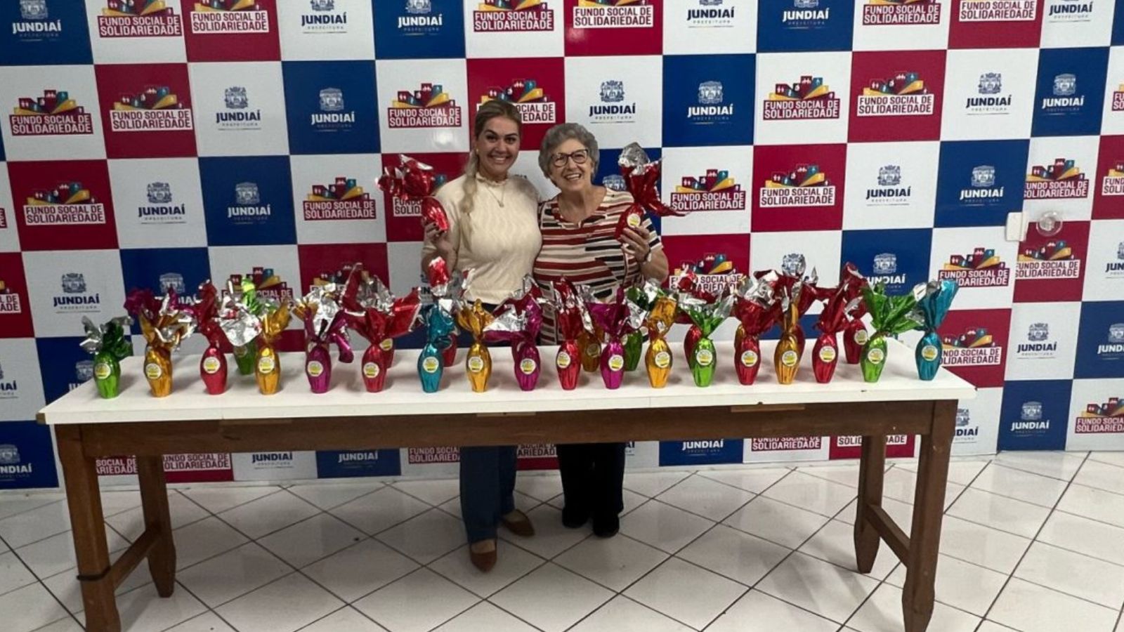 Doação de ovos de páscoa fundo social de jundiaí