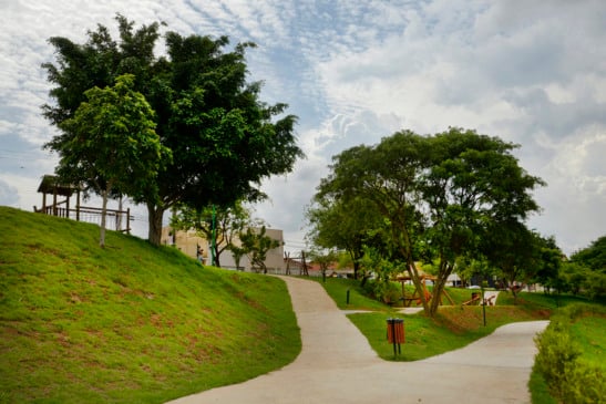 praça revitalizada em bairro de Jundiaí