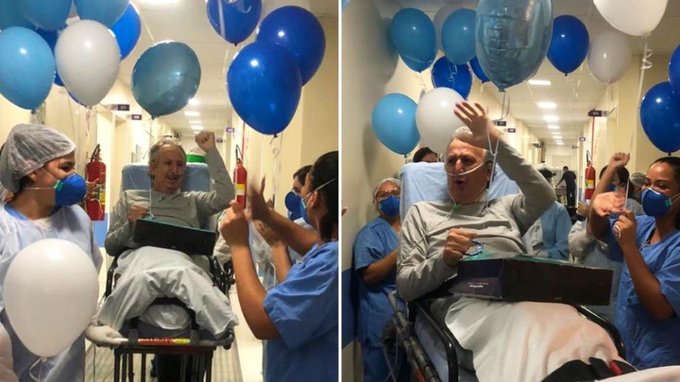 Paciente com coronavírus recebe alta no São Vicente após mais de 2 meses internado Paciente com coronavírus recebe alta no São Vicente após mais de 2 meses internado