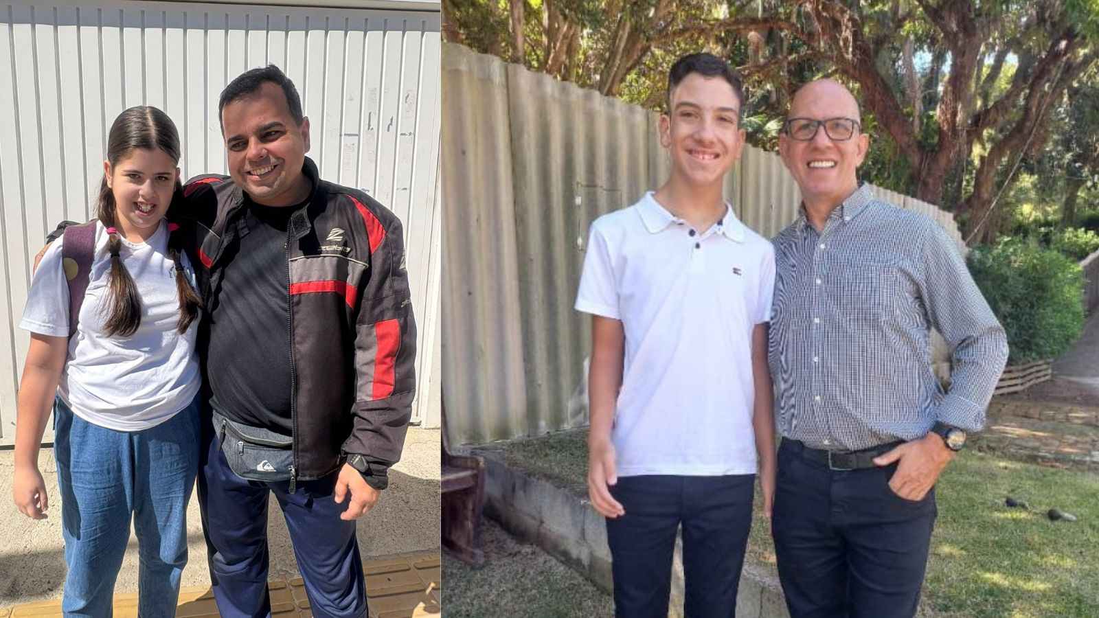 Lavínia e Eduardo, à esquerda; Pedro e Osni, à direita (Foto: Divulgação/ APAE Jundiaí)