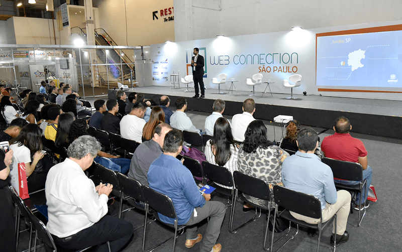 Prefeito de Jundiaí representou a cidade na Feira de Tecnologia Web Connection. (Foto: Reprodução/Prefeitura Municipal de Jundiaí)