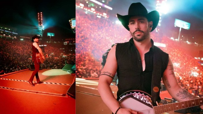 Pallermo no palco da festa do peão em barretos.